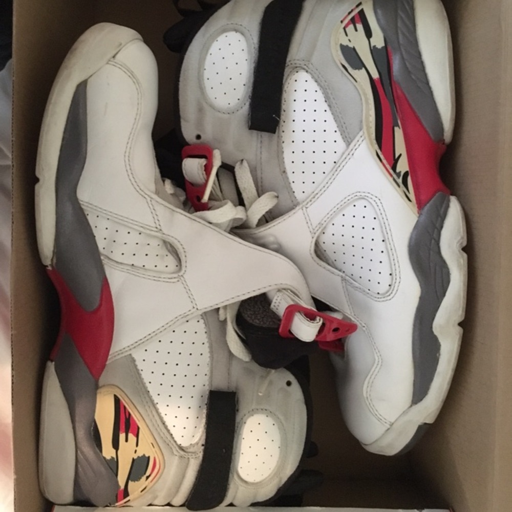 mens 2008 jordan cdp bunny 8s size 7.5 white black